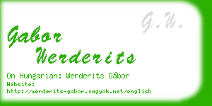 gabor werderits business card
